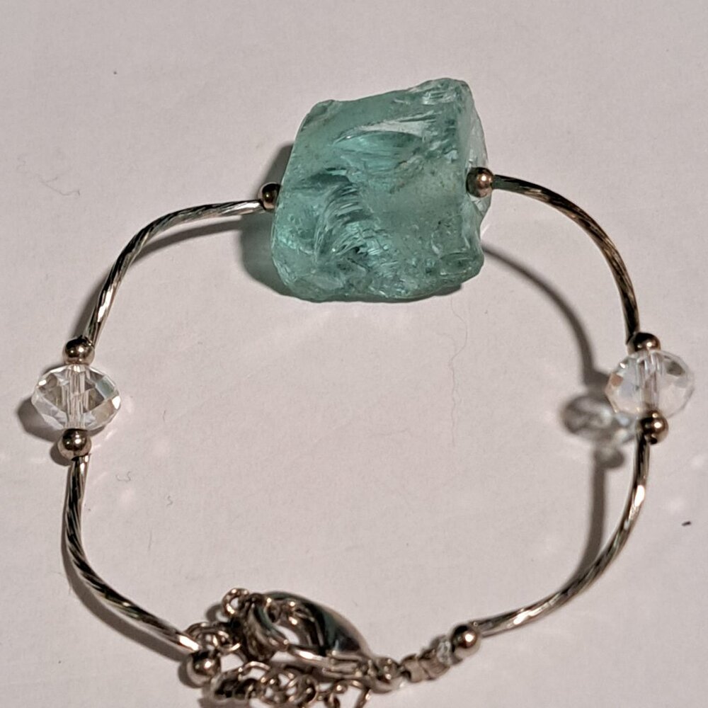 ice cube glass beaded bracelet